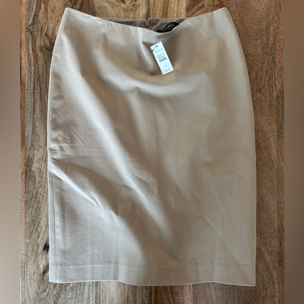 Talbots tan pencil skirt